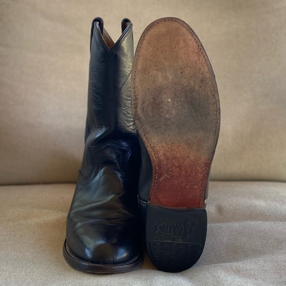 Justin Black Western Cowboy Ropers/Boots Coastal Cowgirl - Picture 8 of 11